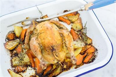 Christmas roast chicken