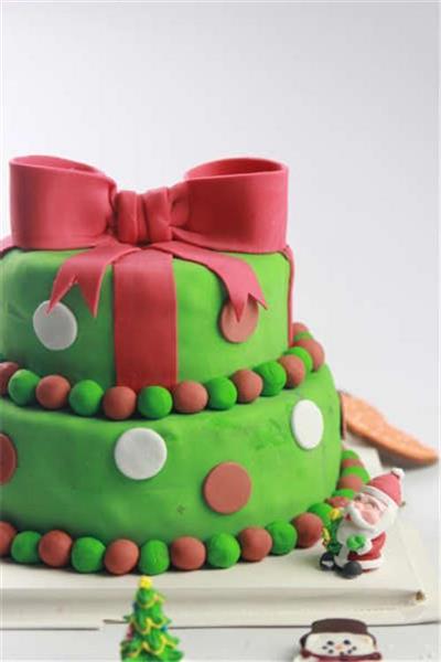 Christmas cakes with sugar