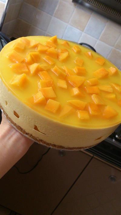 Mango helado queso pastel 8 pulgadas