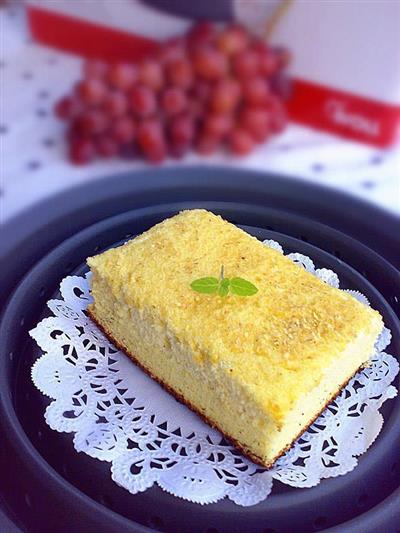 Sponge cake with sprouts