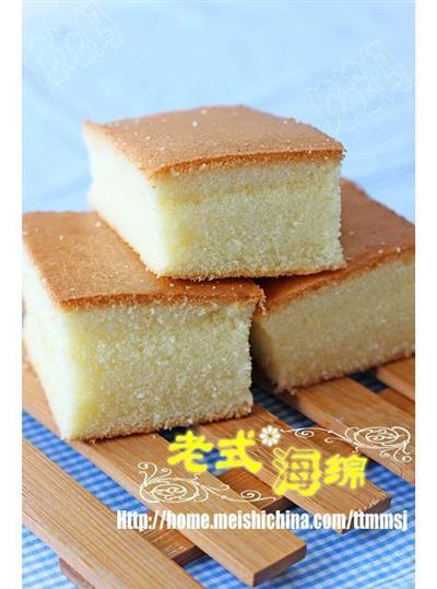 Old-fashioned sponge cake