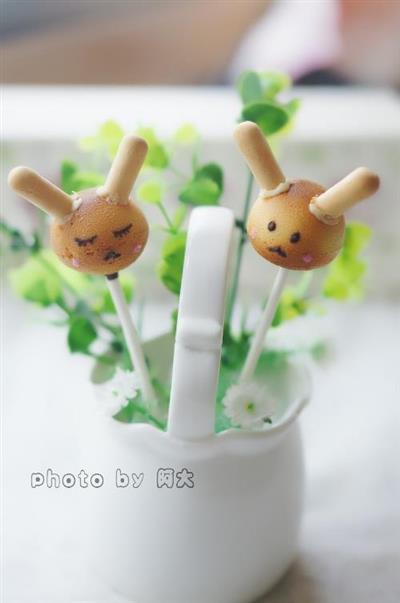 Cake with rabbit sticks