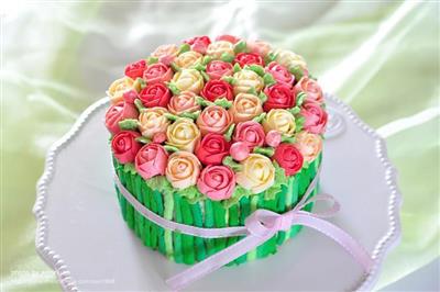 Crema de crema flor bouquet pastel