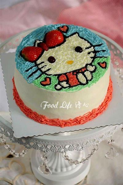 Birthday cake for kitty cat