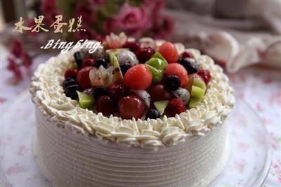 Fruit decorated cake