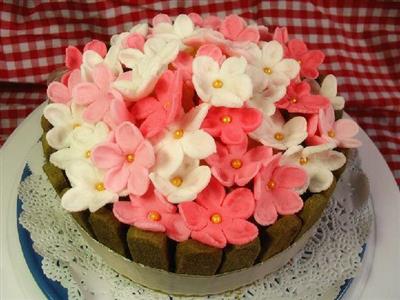 Tres días ocho pasteles de flores