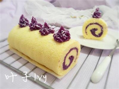 Rollos de pastel purpura