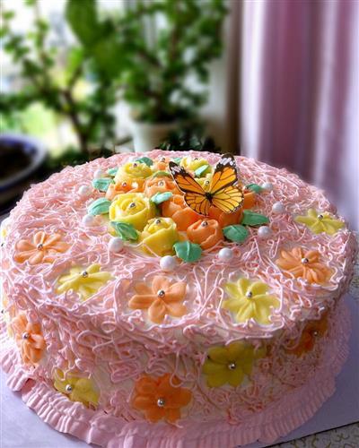 Butterfly birthday cake