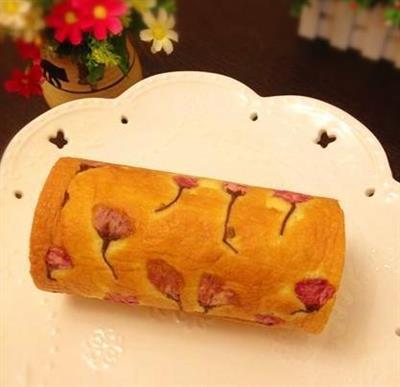 Cherry blossom cake rolls