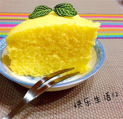 Waterless and oilless steamed cake