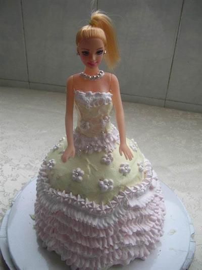 Barbie doll cake