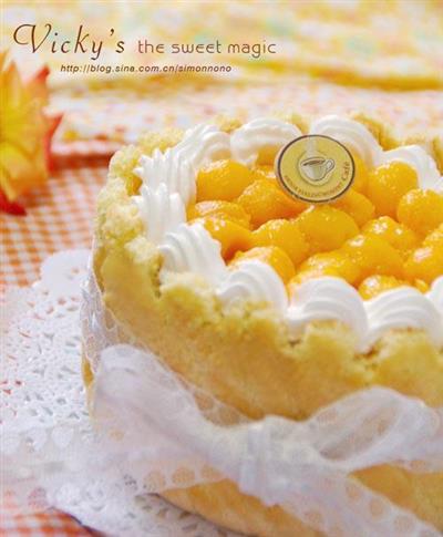 Mango and cheese cake