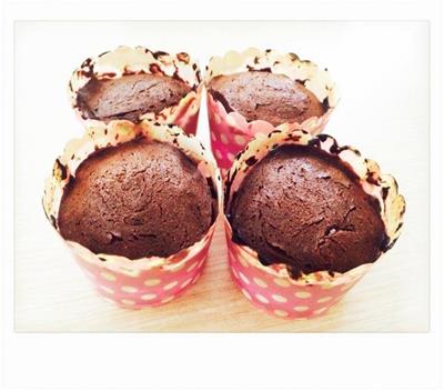 Popcorn chocolate lava cup cake