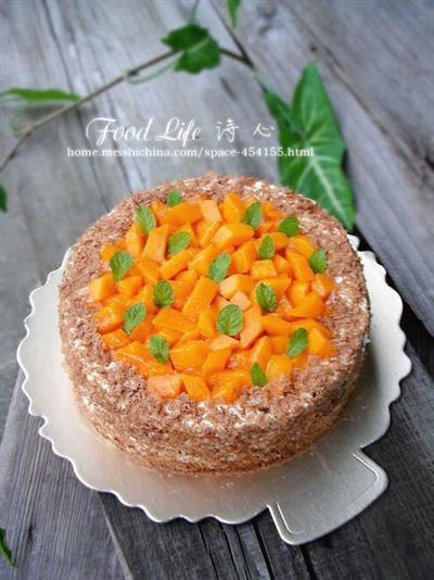 Mango cream cake