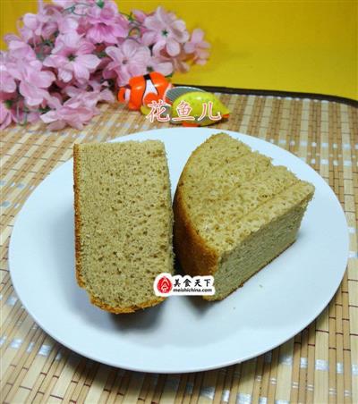 Tea with milk tea sponge cake