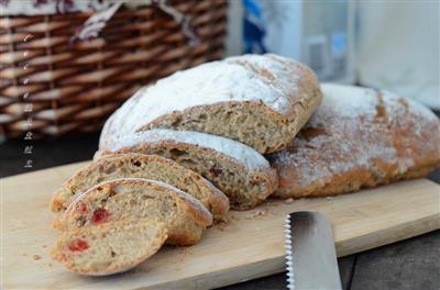 Red sugar cranberries and walnuts