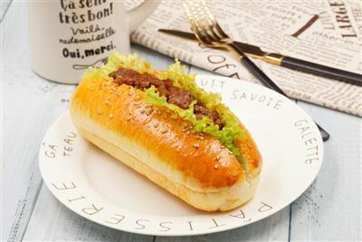 Beef hot dog bread