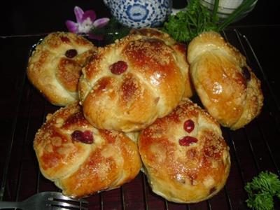 Cranberry dulce panecillo