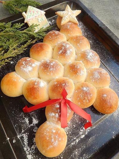 Pan de árbol de Navidad