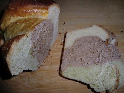 Colored flower bread