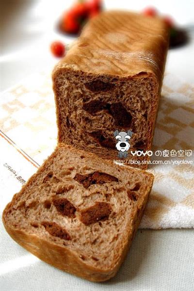 Homemade chocolate cake bread