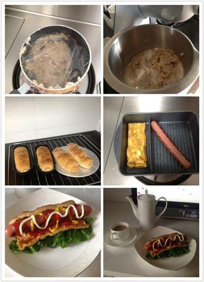 Homemade hot dogs