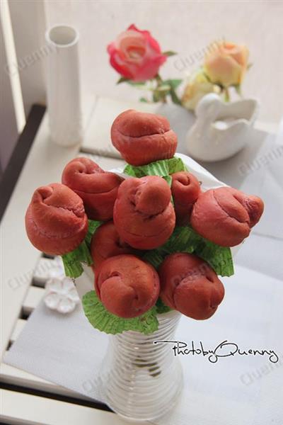 Rose bread flowers