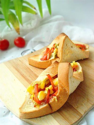 Corn salad sandwich rolls