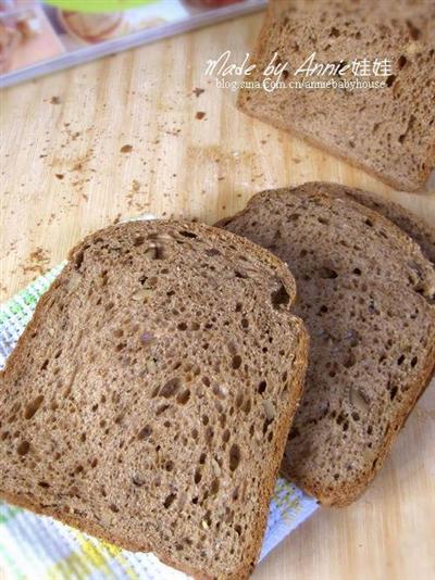 Bread maker bread, maple and walnut bread