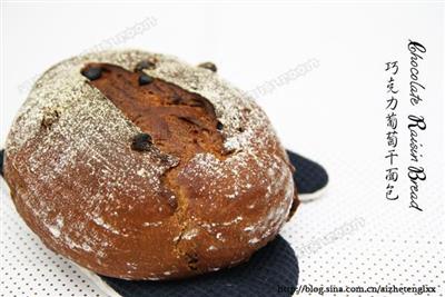 Chocolate raisin bread