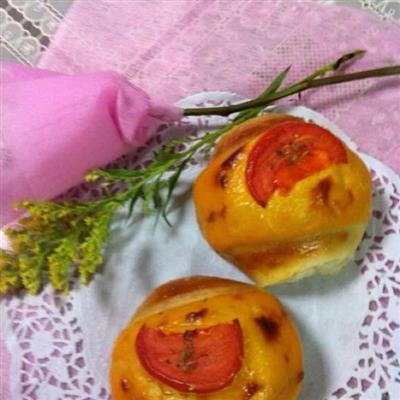 Tomate queso pan de