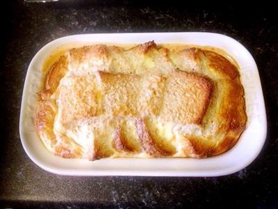 Inglés tostado pan pudding