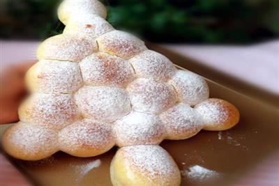 Christmas tree bread