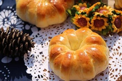 Handmade bread with coconut