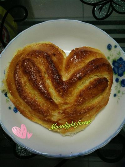 cacahuete pan con forma de corazón