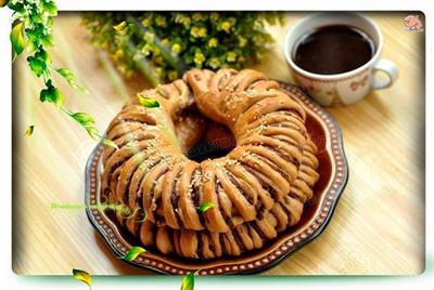 Coffee bean sand roll bread