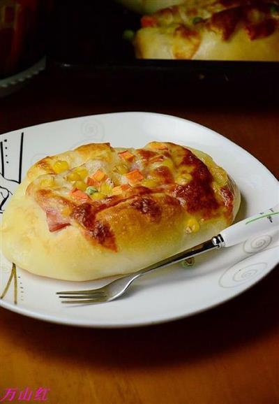 Vegetable bacon and cheese bread