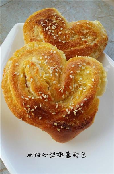 Heart-shaped bread