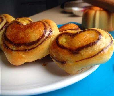 Heart-shaped bread