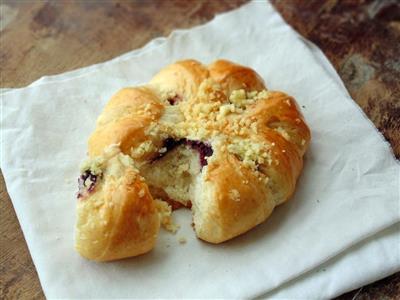 Purple milk and butter bread