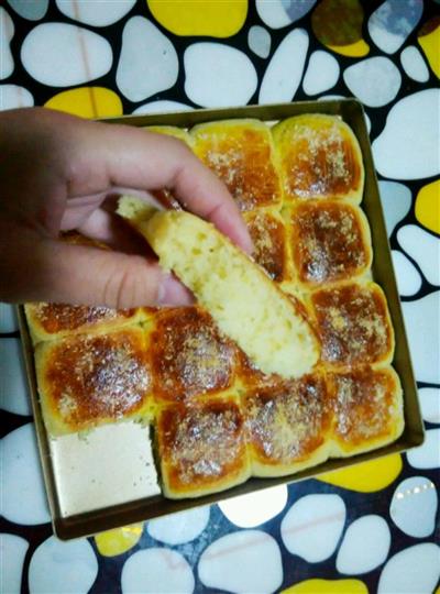 Carrot cream and coconut bread