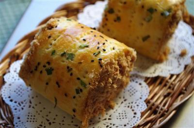 Rollo de pan de trucho Sopa de preparación