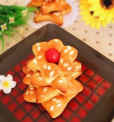 Handmade flower bread