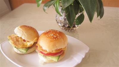 Homemade pequeña hamburguesa