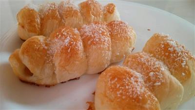 Coconut ham bread rolls