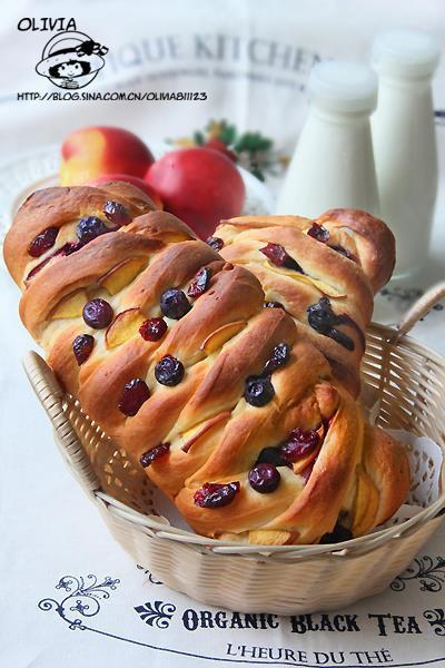 Pan de aceite de arándanos