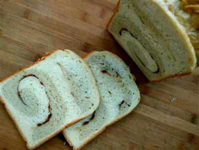 Two-tone soy milk and chocolate milk bread