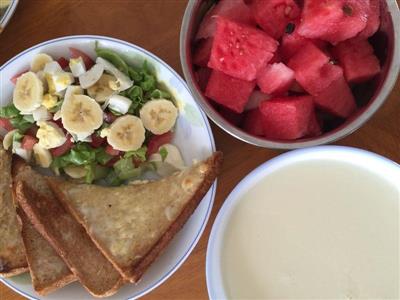 Desayuno saludable bajo grasa