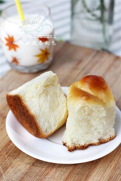 Heart-shaped rose bread