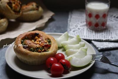 Itálico rollito de pan vegetal